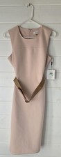 Calvin Klein Blush Pink Sleeveless/Belted Sheath Dress NWT Knee Length Size 8