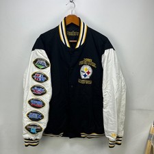 Vintage Pittsburgh Steelers 6-Time Super Bowl Champion Varsity Jacket 2XL NFL