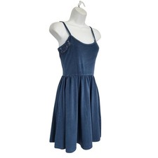 Forever 21 Fit And Flare Skater Dress Size Small Green Lace.