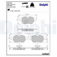 Delphi Bremsbelagsatz, Scheibenbremse LP1723 FüR Fiat Opel Saab