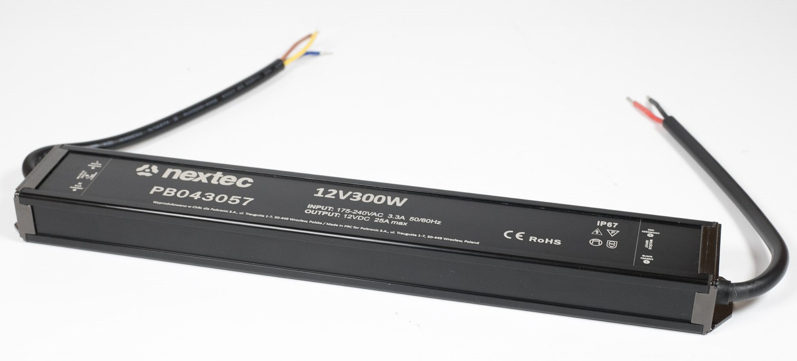 NEXTEC LED POWER SUPPLY 300W 25A 175-240V AC/ 12V DC PB043057