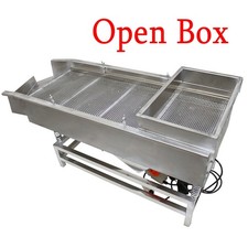 Open Box-220V Electric Linear Vibrating Screen Platform Shaker 2-Layers 3&6mm