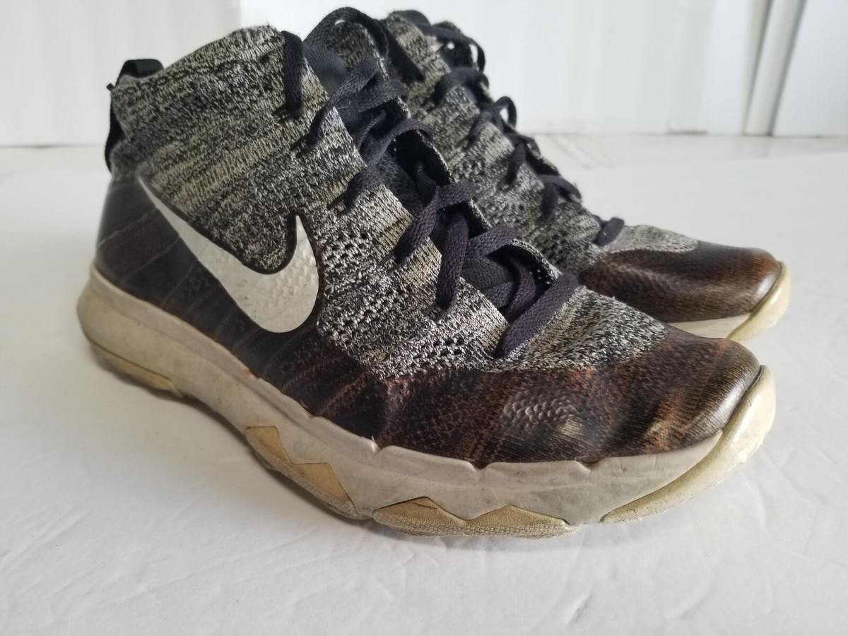 Nike Womens Flyknit Chukka Spikeless Golf Shoes Black White 819006