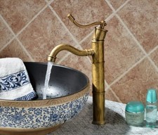 Retro Antique Brass Single Handle Bathroom Sink Vessel Faucet Mixer Tap 2an014