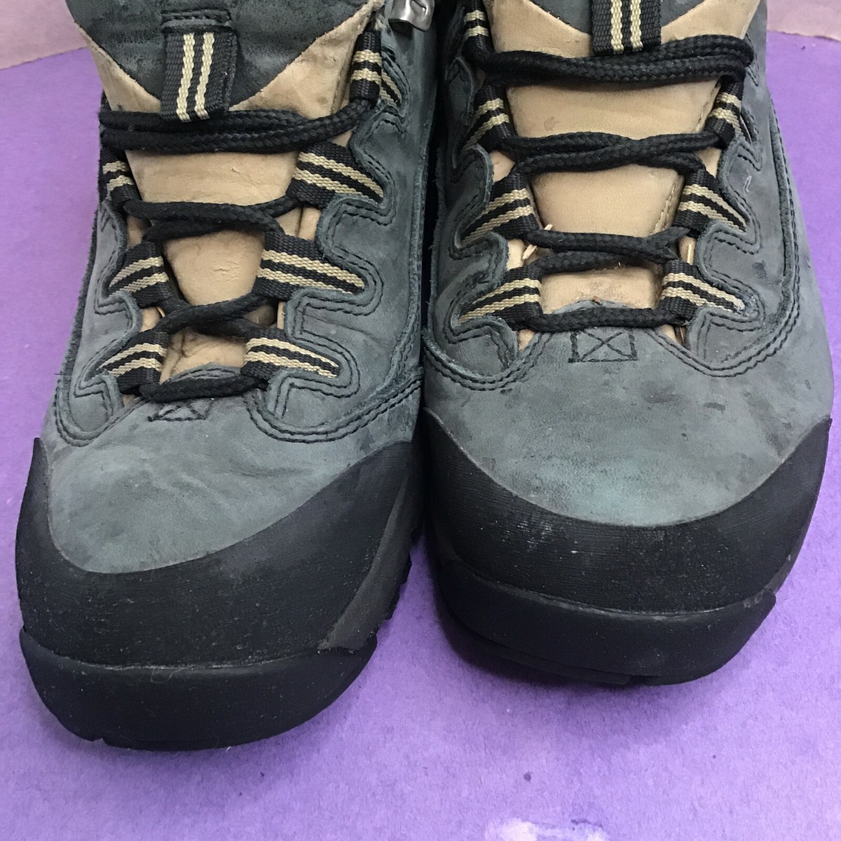 The North Face Mens 39220 Green Leather Lace Up Ankle Hiking  display picture 1
