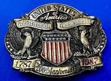 United States of America Constitution Commemorate 200th Anniversary Belt Buckle