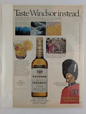Windsor Canadian Whisky w/ Guardsman - 1974 Vintage Print Ad - 11x7.5"