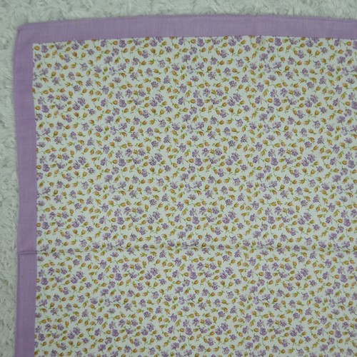 N81 LIBERTY Purple Flower Cotton Scarf Scarves Pocket Square 19" X 18.5" - Picture 2 of 9