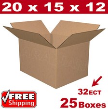 25 - 20x15x12 Cardboard Boxes Mailing Packing Shipping Box Corrugated Carton