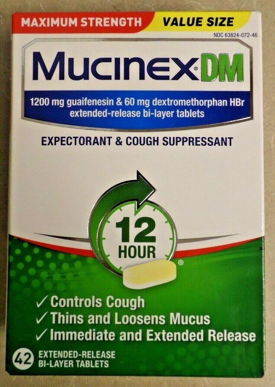  Mucinex Chest Congestion Maximum Strength 12 Hour Extended  Release Tablets Relieves Chest Congestion Caused by Excess Mucus(OTC  expectorant), 1200mg, 42 Count (Pack of 1) : Everything Else