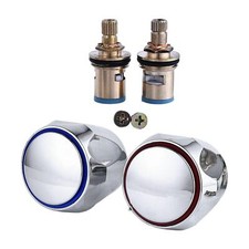 Andles 2pcs Bathtub Faucet Handle Bathtub Faucet Rebuild Knob Shower Knob