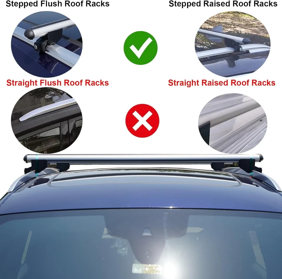New For Mini Cooper 2010 - 2024 Roof Racks Cross Bars Cross Rail Silver 2 Pcs. Foto 2 de 4