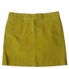 J.Crew Corduroy Mini Skirt Mustard Yellow Stretch Y2K Prep Academia Pockets 4