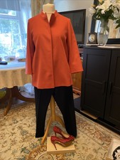 Cinzia Rocca Red Cashmere/wool Coat/jacketsize Uk12/it44/us8.nwt.rrp £350