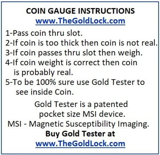 Gold Coin Tester Kit American Eagle Coins Bullion USA Red eBay