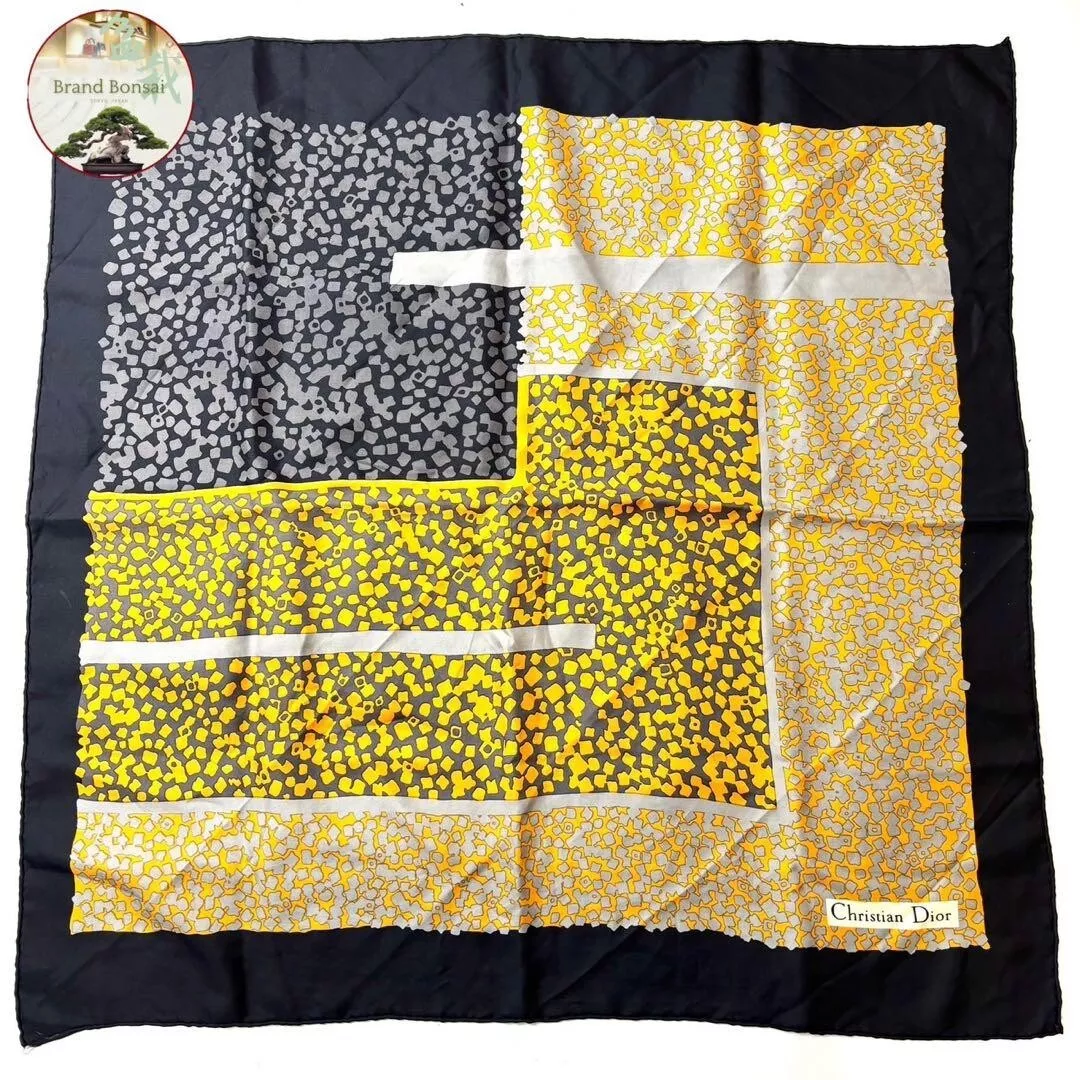 [authentique] Foulard Dior en soie 76 cm multicolore point A