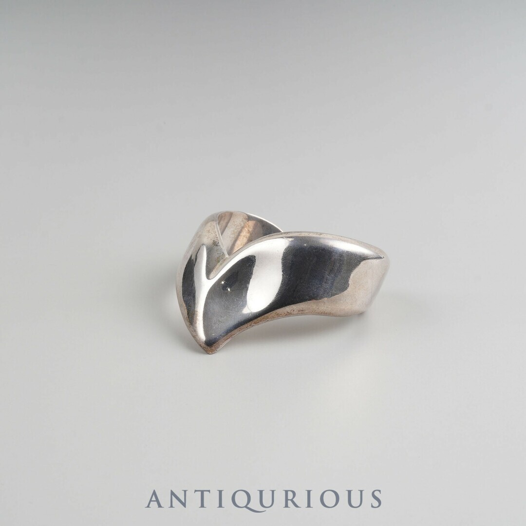 Vintage 1977 Tiffany & Co V Wing Cuff Bangle in Anti-Tarnish Silver-image