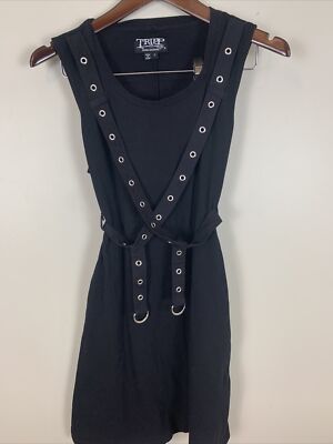 Vtg Tripp Nyc Daang Goodman Black Indie Sleaze Dress S Goth Emo Chic XCLNT