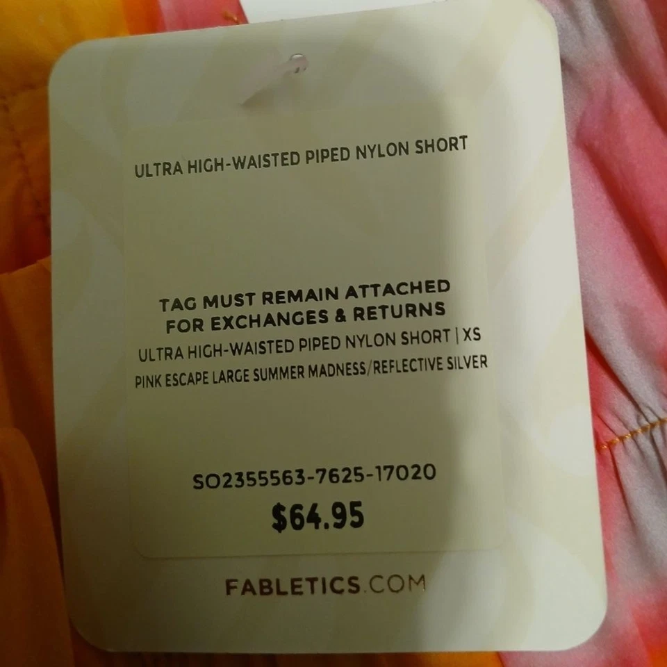 Pantalones Cortos Fabletics Cintura Ultra Alta Piped 100% Nylon Para Mujer Talla XS (NUEVO CON ETIQUETAS) Foto 4 de 4