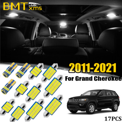 19-Piece Interior LED Light Kit For Jeep Grand Cherokee 2011-2021 - Cool White Bulbs
