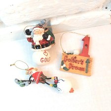 Golf Christmas Tree Ornaments Santa Sign Ball Golfing C