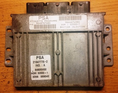 CITROEN PEUGEOT ENGINE CONTROL MODULE ECU S2000-1 9644674980 9648707680