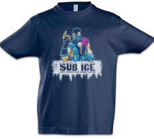 Sub Ice Kids Boys T-Shirt Mortal Fun Cream Maker Sub-Zero Kombat Gamer Gaming