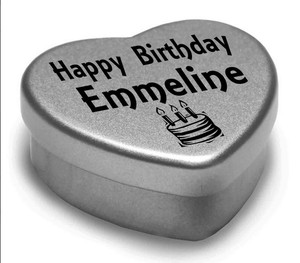 Joyeux Anniversaire Voyage Emmeline Mini Coeur Tin Cadeau Pour Voyage Emmeline Avec Chocolats Ebay
