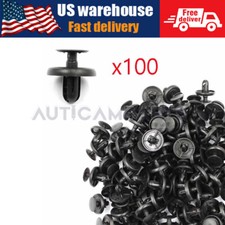 100 Pcs Fender Push Clips Retainer Plastic Rivet Fastener 7mm For Toyota Pontiac