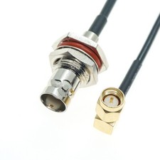 SMA Male Right Angle To BNC Female Nut Connector Rf Pigtail Rg174 Jumper Cable