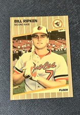 1989 Fleer - Black Box on Bat Knob #616 Billy Ripken