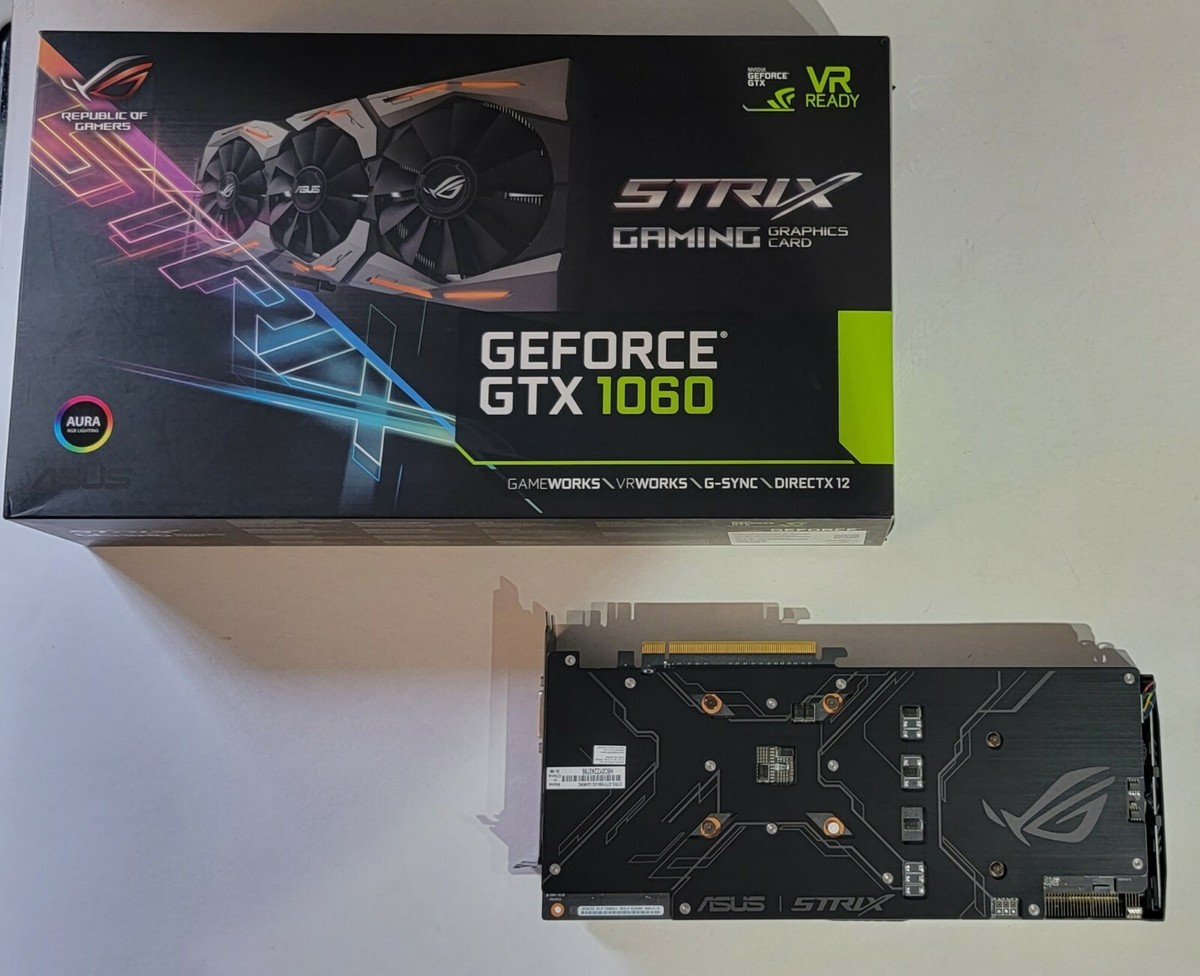 ASUS ROG STRIX GeForce GTX 1060 6gb OC Edition Aura Sync VR NEVER