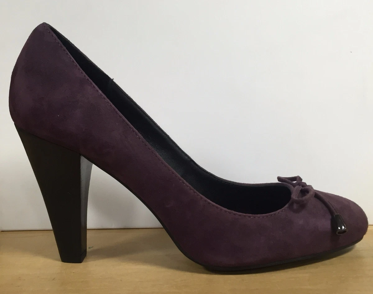 CAF NOIR scarpe donna decolet in camoscio prugna con tacco alto