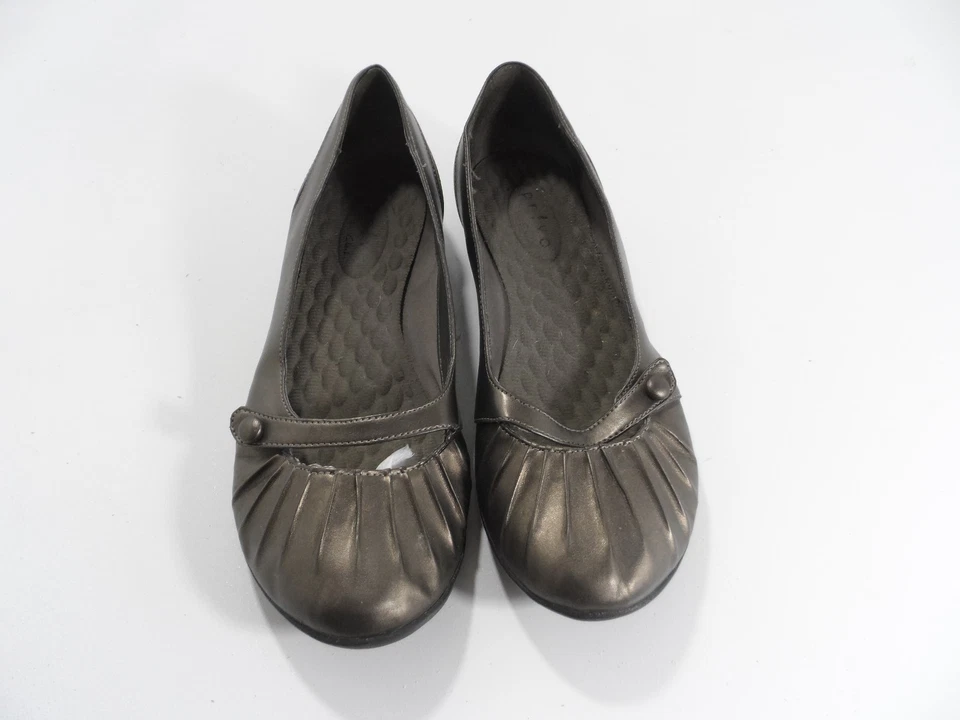 PRIVO! РЕЗИНОВЫЕ ПОДОШВЫ Mary Jane металлический серый искусственной кожи вождения плоскостях 6,5 М - Изображение 2 из 4