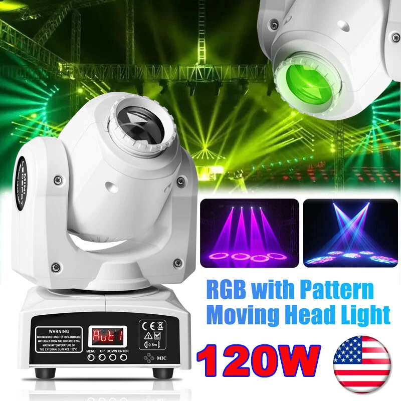 120W LED Moving Head Light RGBW Gobo Beam Stage DJ Disco Show DMX Spot Light - Image 3 of 4