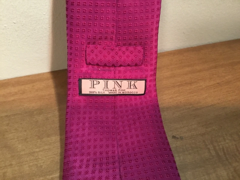 Thomas Corbata Rosa 100% Seda Foto 2 de 4