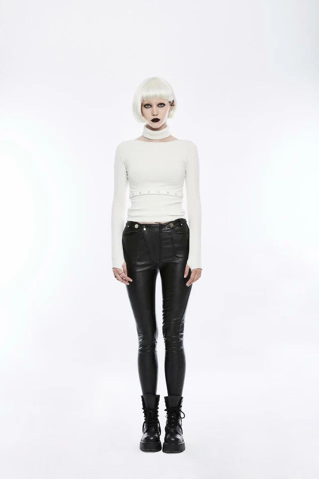 Suéter Punk Rave Blanco Tejido a Mano Foto 4 de 4