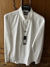 Camicia Nuova Con Etichetta antony morato uomo slim fit manica lunga Bianca