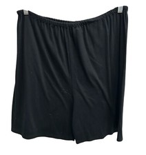 Black Elastic Waist Shorts Free Size Unisex Lightweight Casual Wear Swim Shorts