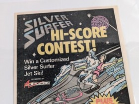 1990 Silver Surfer NES Contest Ad Laminated Retro Comic Art Wall Decor