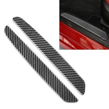 2PZ Copripiastra Protezione Antigraffio Battitacco Porta per Alfa Romeo Giulia 15-19 Carbon Black