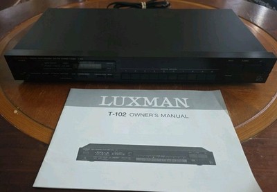 Vintage 1980s Luxman T-102 Digitally Synthesized AM/FM Tuner GWO With Manual
