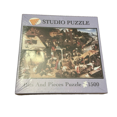 1500 Piece Puzzle Bits And Pieces Find The Proverbs Pieter Bruegel 24x33