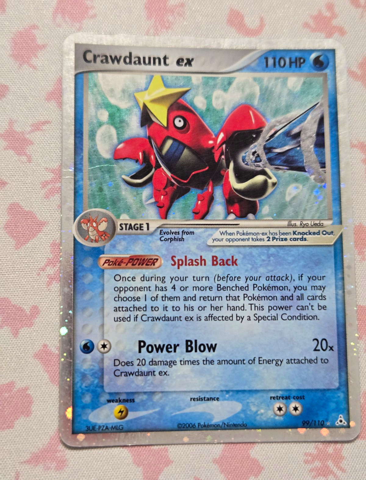 Pokemon TCG Crawdaunt ex 99/110 EX Holon Phantoms Holo Ultra Rare 110 HP EN 2006