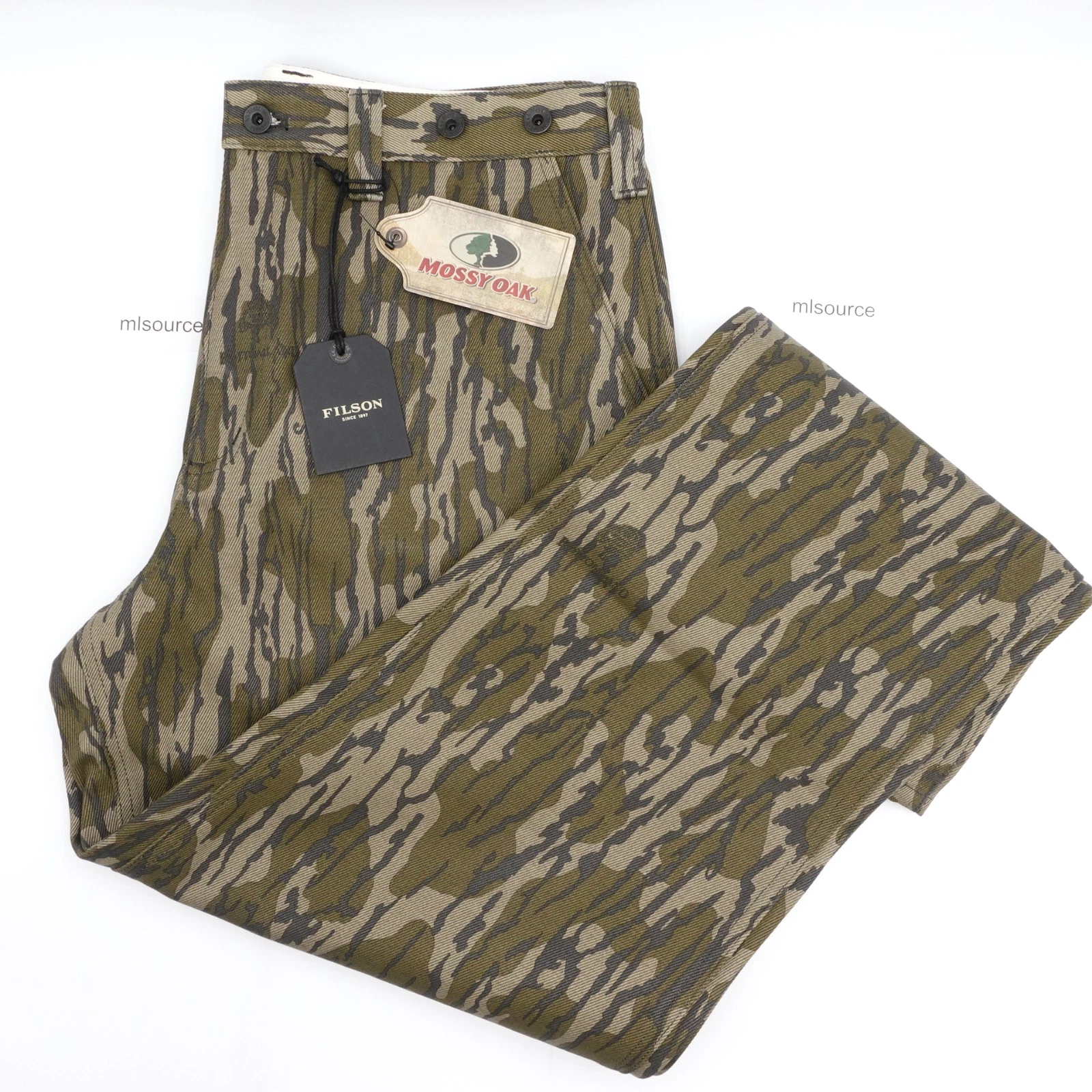 Filson Rugged Twill Utility Pants Men's Camo Water Resistant Waxed 34 Inseam
