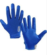 Grip Boost DNA Football Gloves M Blue Engineered Grip Used