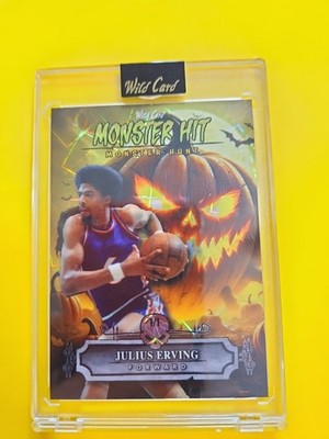 2025 WILD CARD MONSTER HIT SP 1/1 JULIUS ERVING PHILADELPHIA 76ERS HOF ICON MINT