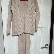 Knit Dress  Cardigan Two-Piece Set