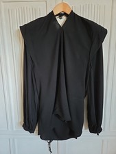 Size 16 Maternity Top - Black,  Long Sleeve, Blouse, Tie (139)