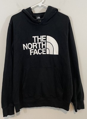 The North Face Pullover Hoodie mens sz large black half dome Logo Sweatshirt